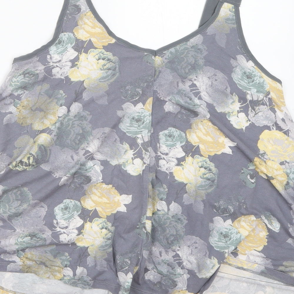 NEXT Womens Grey Floral Camisole Tank Size 8