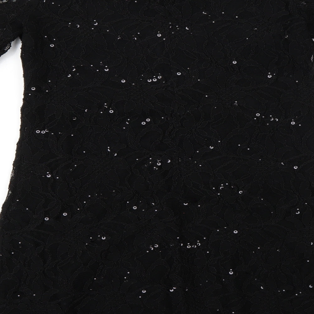 Dorothy Perkins Womens Black Fit & Flare Size 8