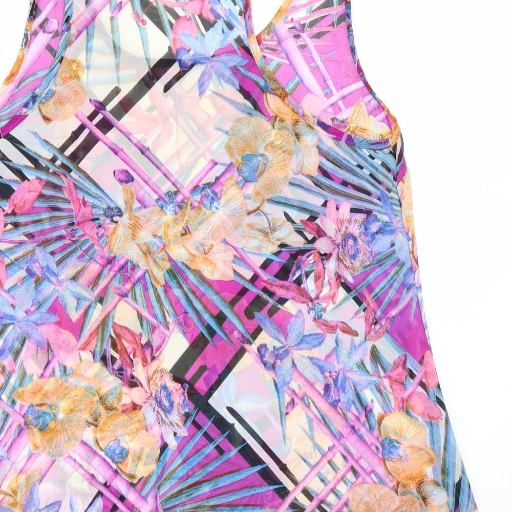 Brave Soul Womens Multicoloured Floral Basic Tank Size M