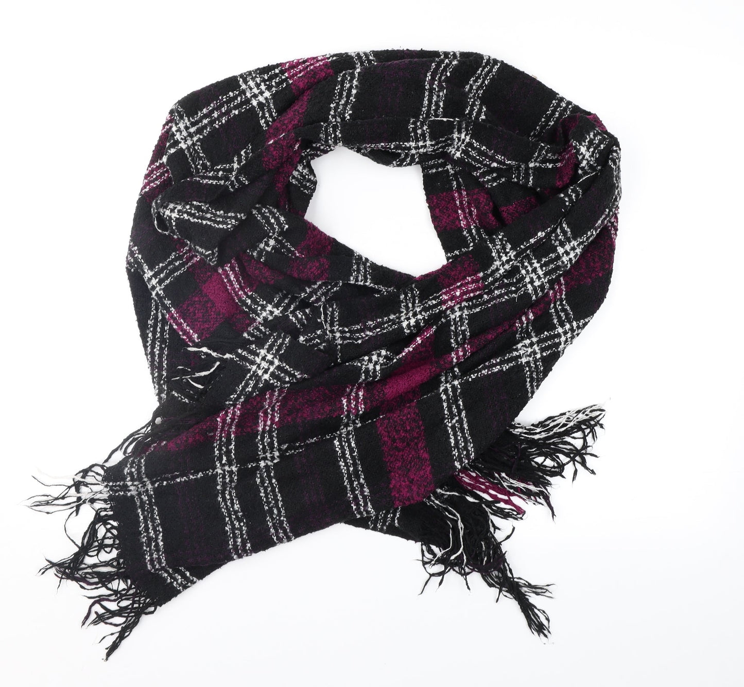 New Look Womens Black Check Scarf