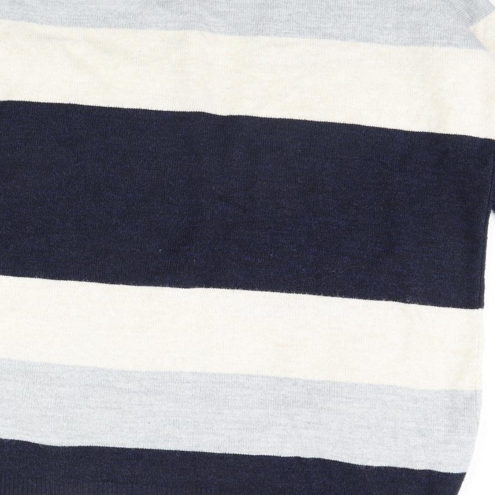 Wallis Womens Blue Striped Cardigan Jumper Size M