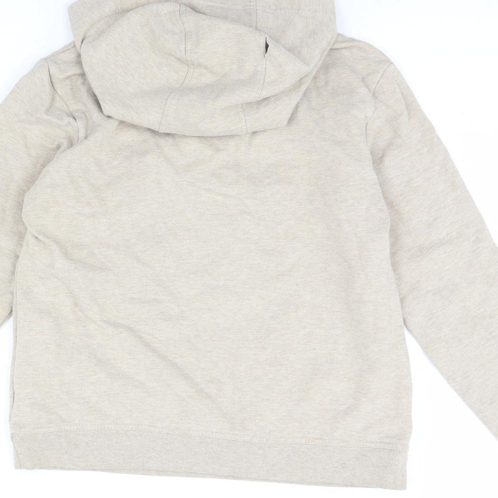 Denim & Co. Womens Beige Pullover Hoodie Size 12
