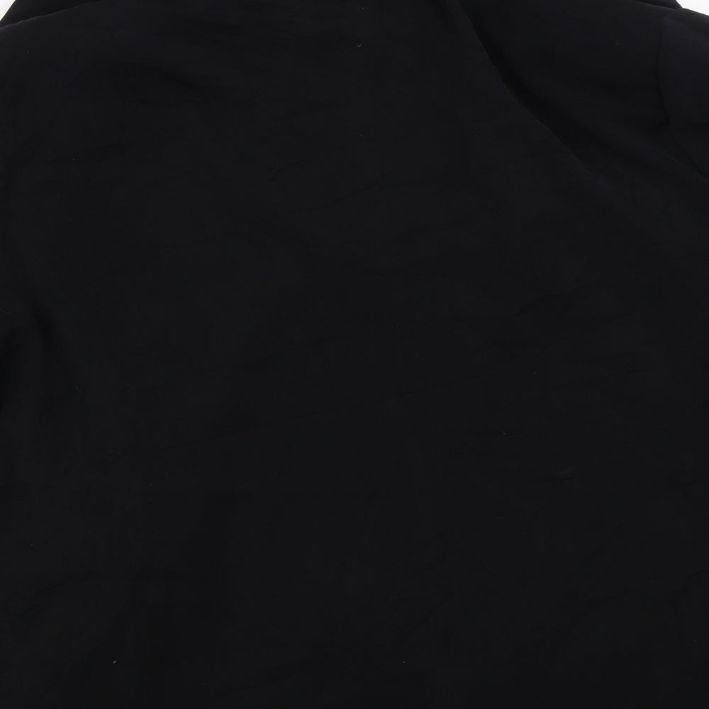 essence Womens Black Overcoat Coat Size 16