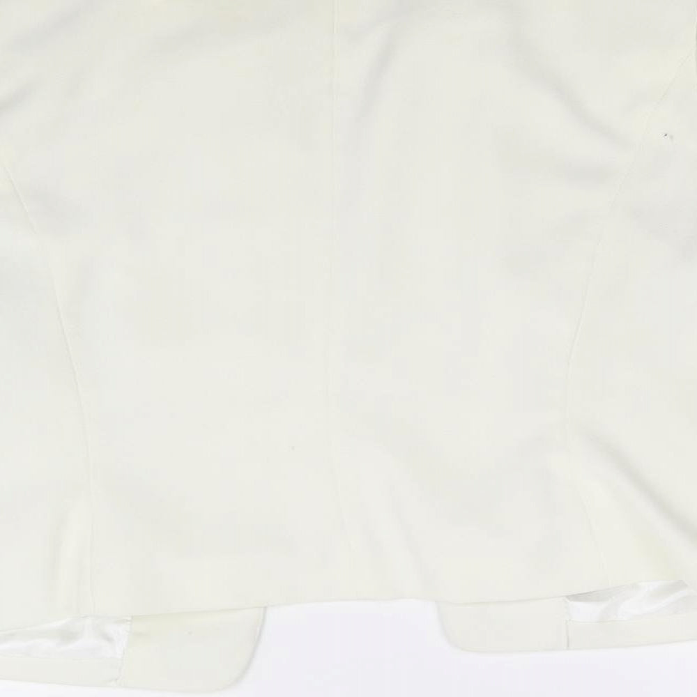 Glamorous Womens Ivory Jacket Blazer Size 14