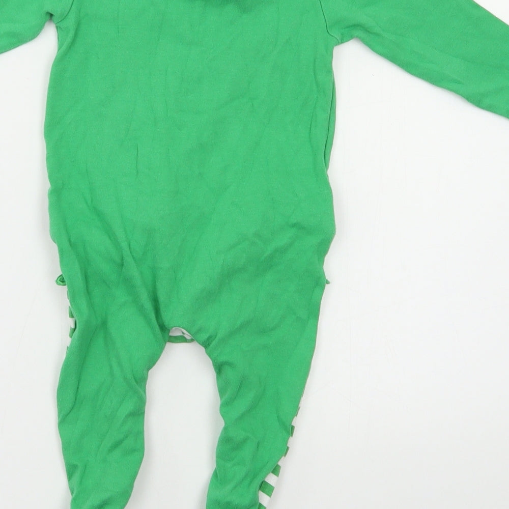 Preworn Baby Green Babygrow One-Piece Size 12 Months - Santa