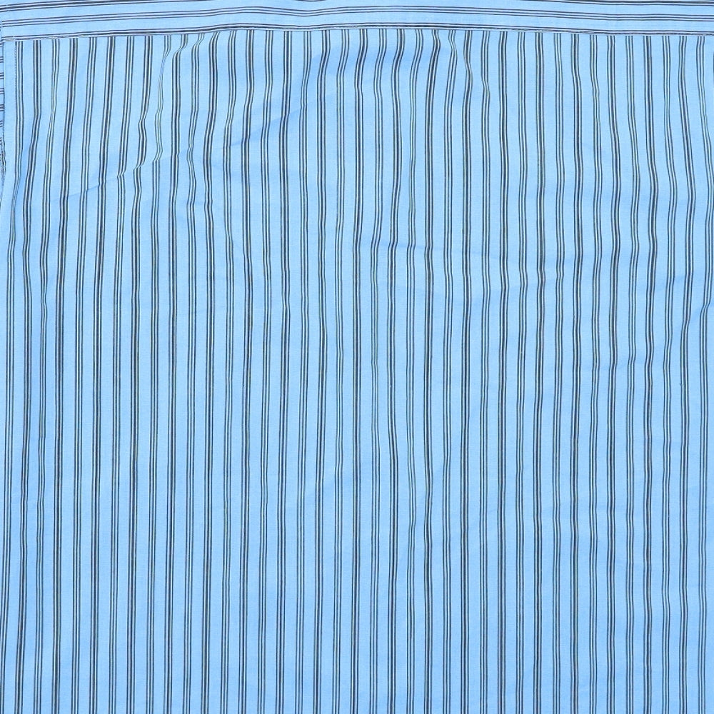 Casual Club Mens Blue Striped Button-Up Size L