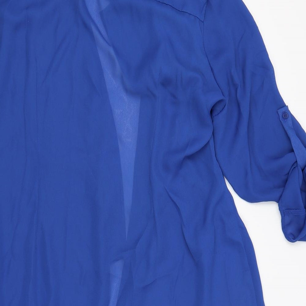 Chelsea Muse Womens Blue Basic Blouse Size 3XL