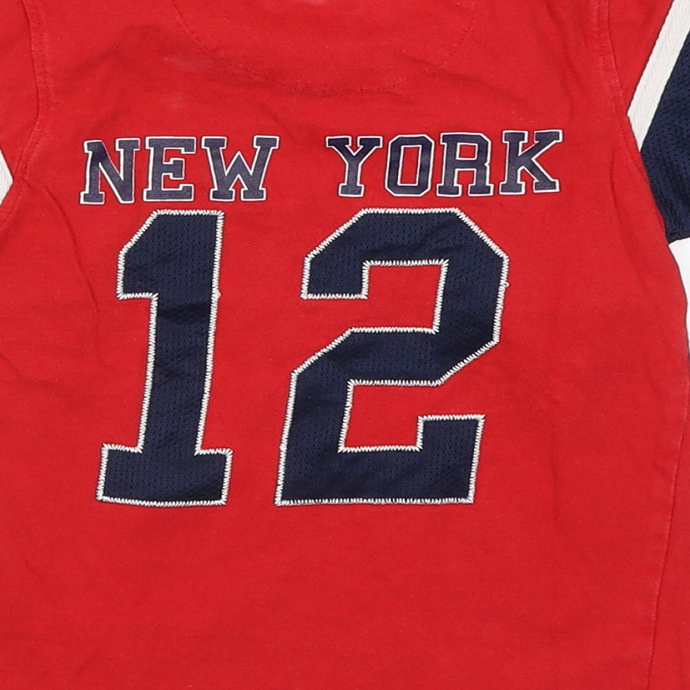 Max Boys Boys Red Pullover T-Shirt Size 3-4 Years