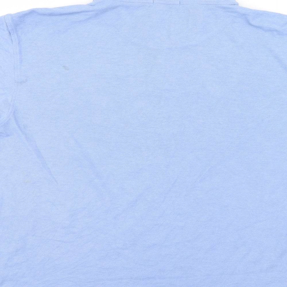 Cedar Wood State Mens Blue Polo Size L
