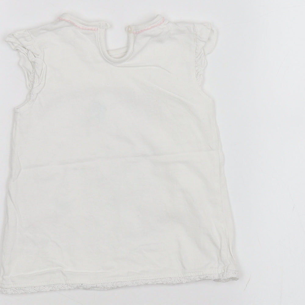 George Baby White Basic T-Shirt Size 9-12 Months