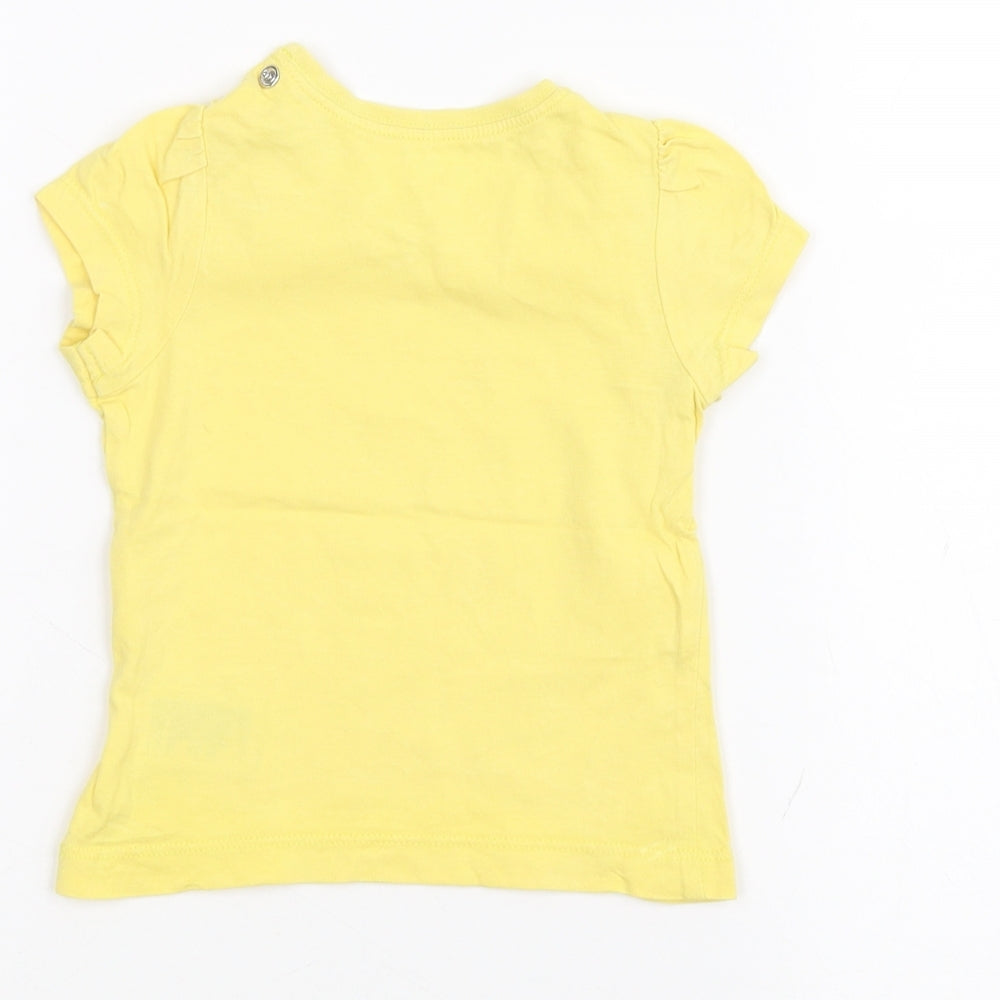 Mothercare Baby Yellow Basic T-Shirt Size 9-12 Months