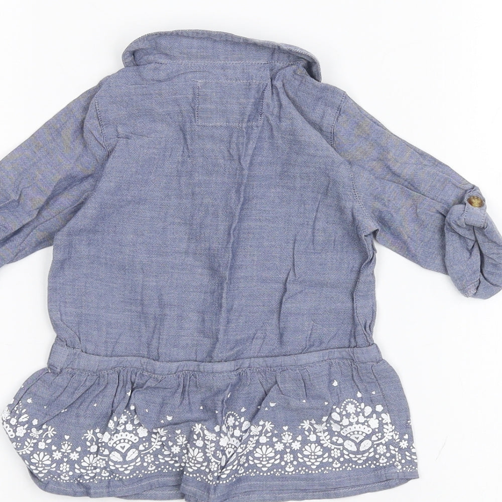 Young Dimension Baby Blue Basic Button-Up Size 9-12 Months