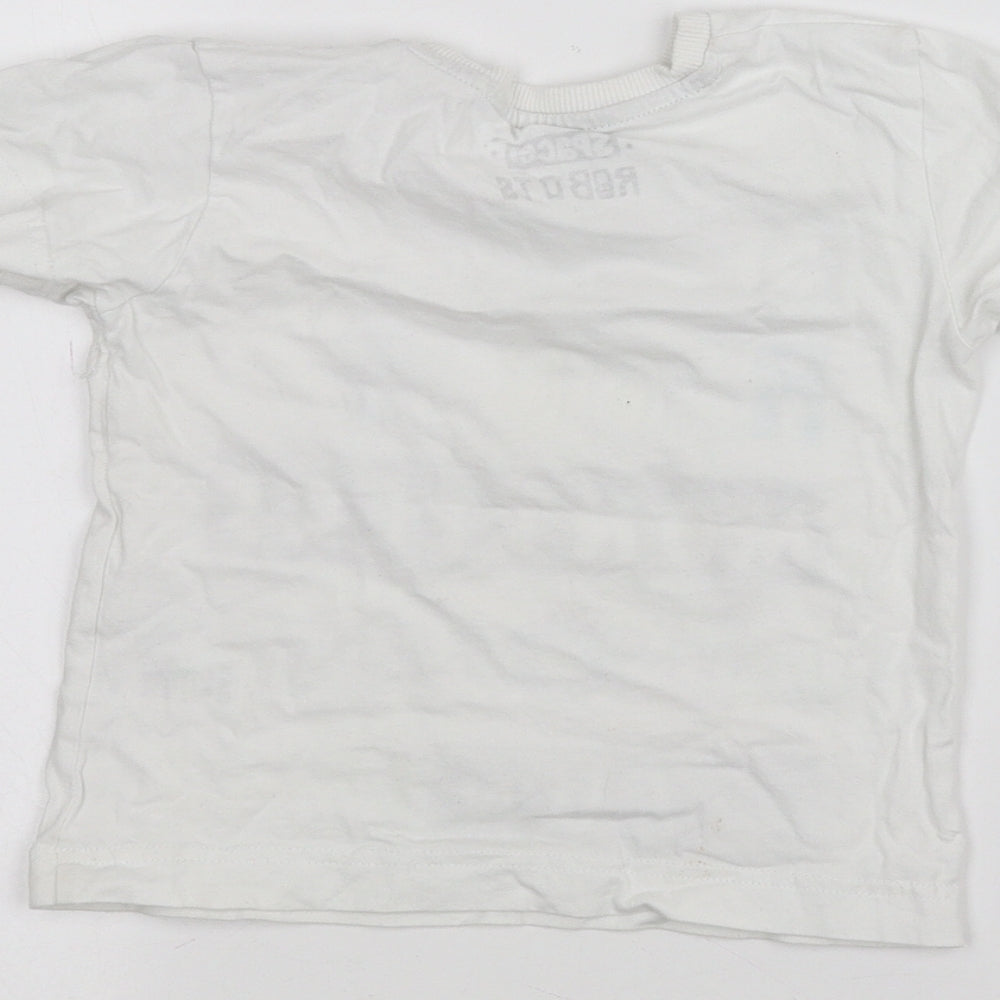 Matalan Boys White Basic T-Shirt Size 2-3 Years