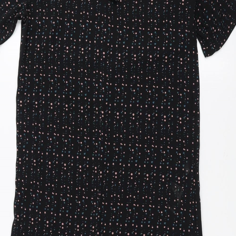 JDY Womens Black Polka Dot A-Line Size 6