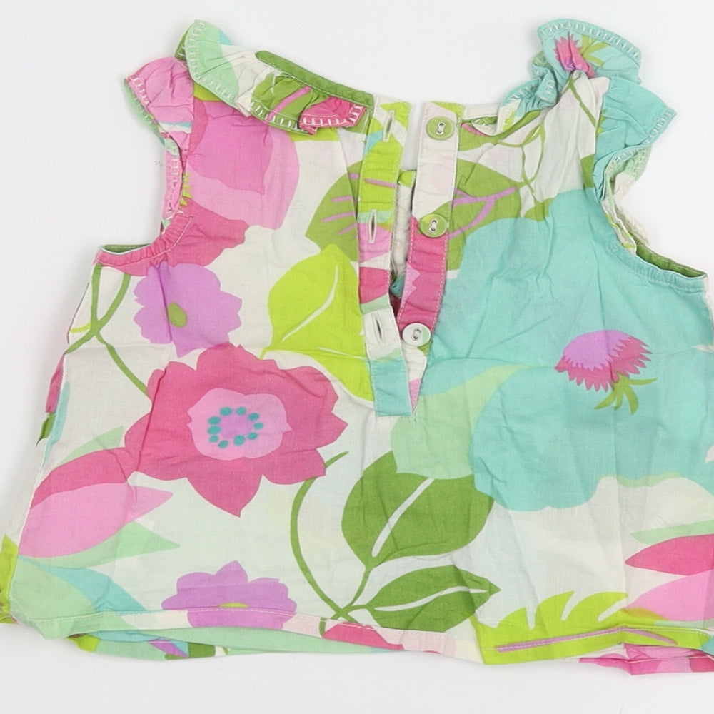 NEXT Baby White Floral Basic T-Shirt Size 6-9 Months