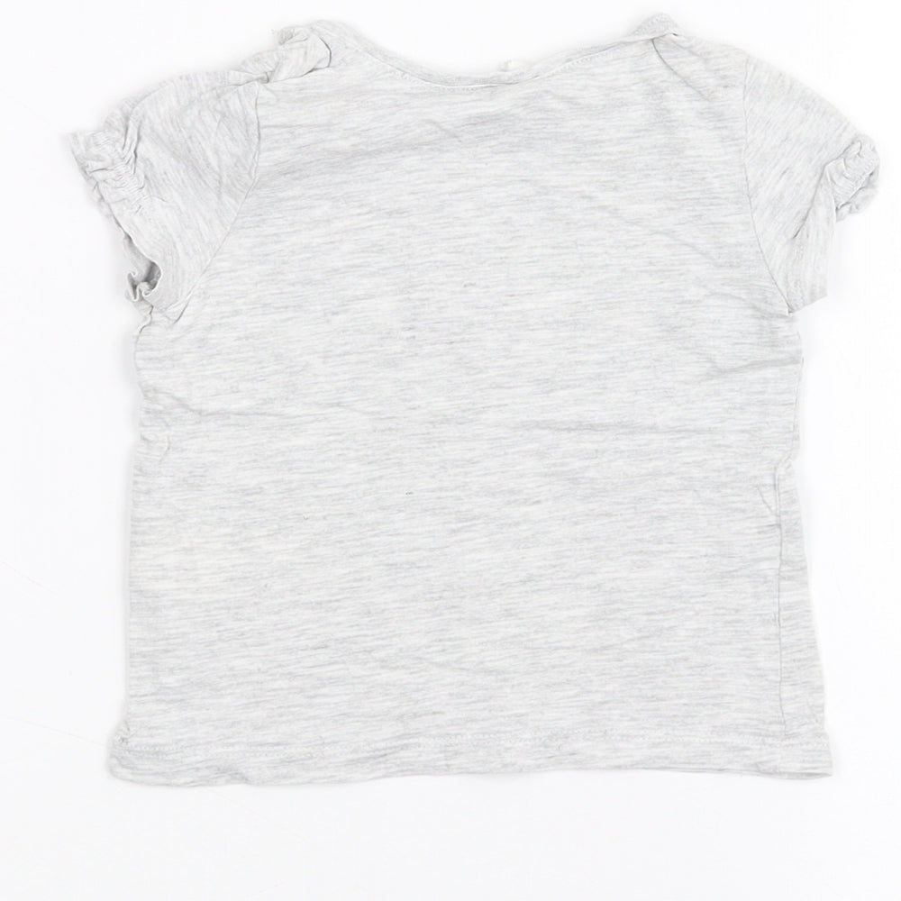 H&M Baby Grey Basic T-Shirt Size 6-9 Months