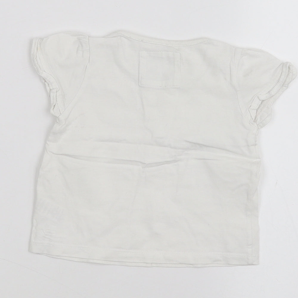 TU Baby White Basic T-Shirt Size 6-9 Months