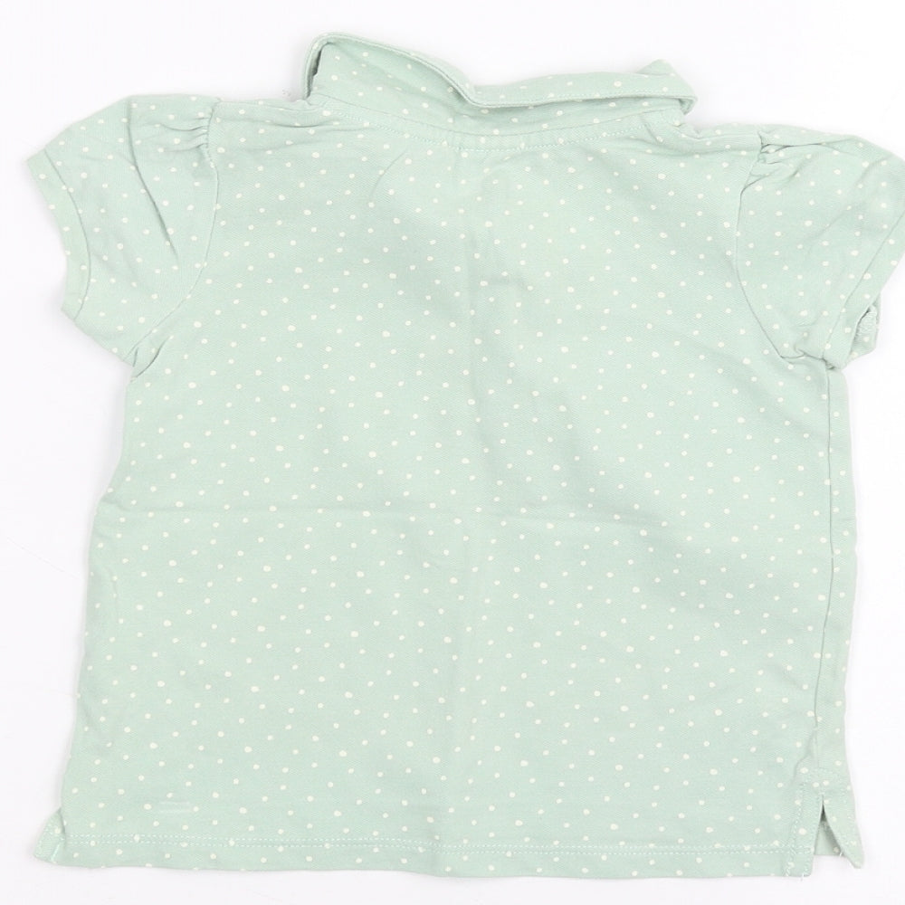 H&M Baby Green Polka Dot Basic Polo Size 12-18 Months