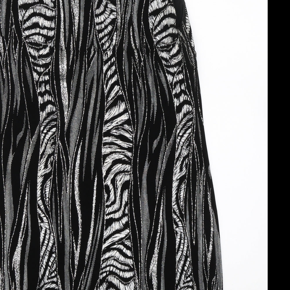 Roman Womens Black A-Line Size M