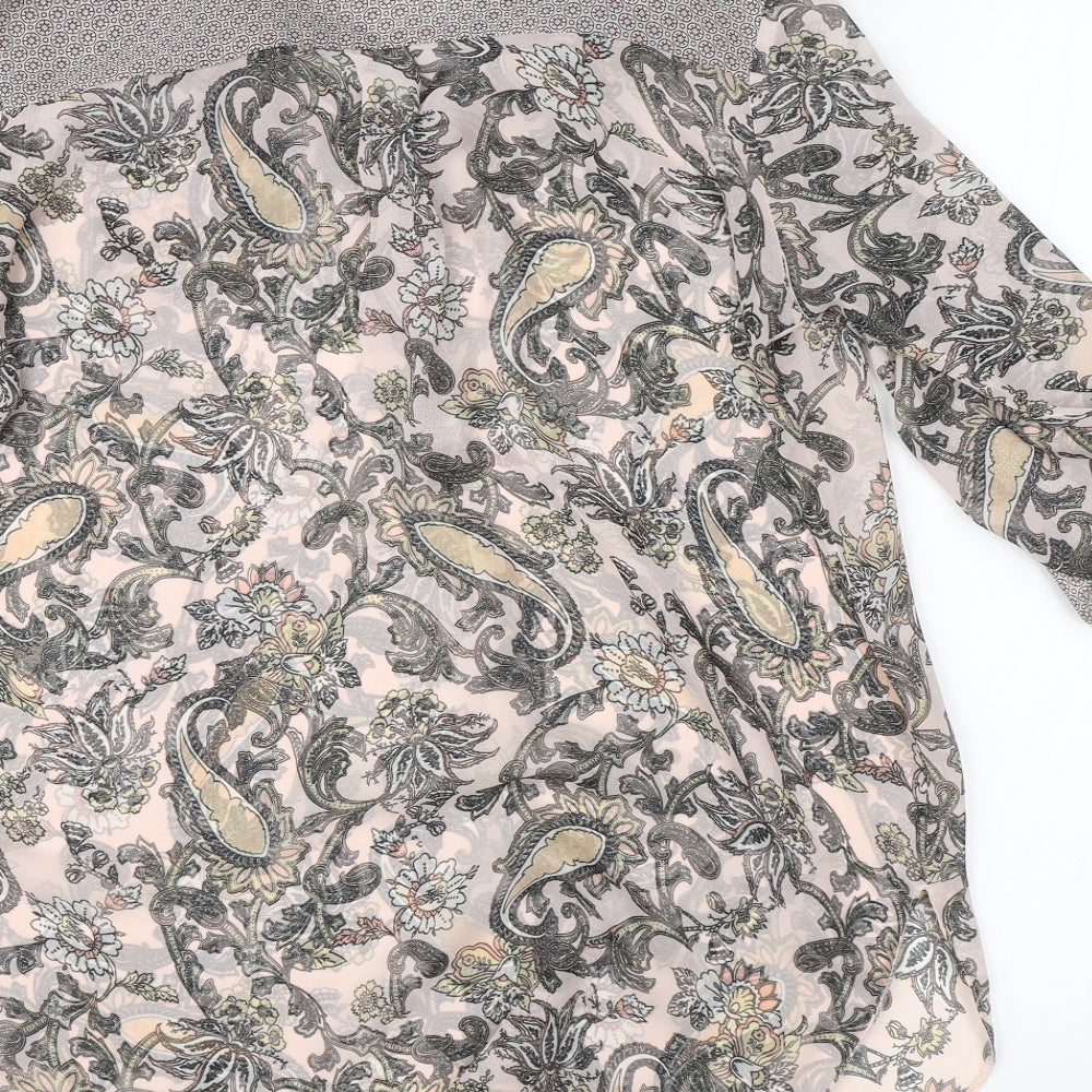 Dorothy Perkins Womens Pink Paisley Basic Blouse Size 14