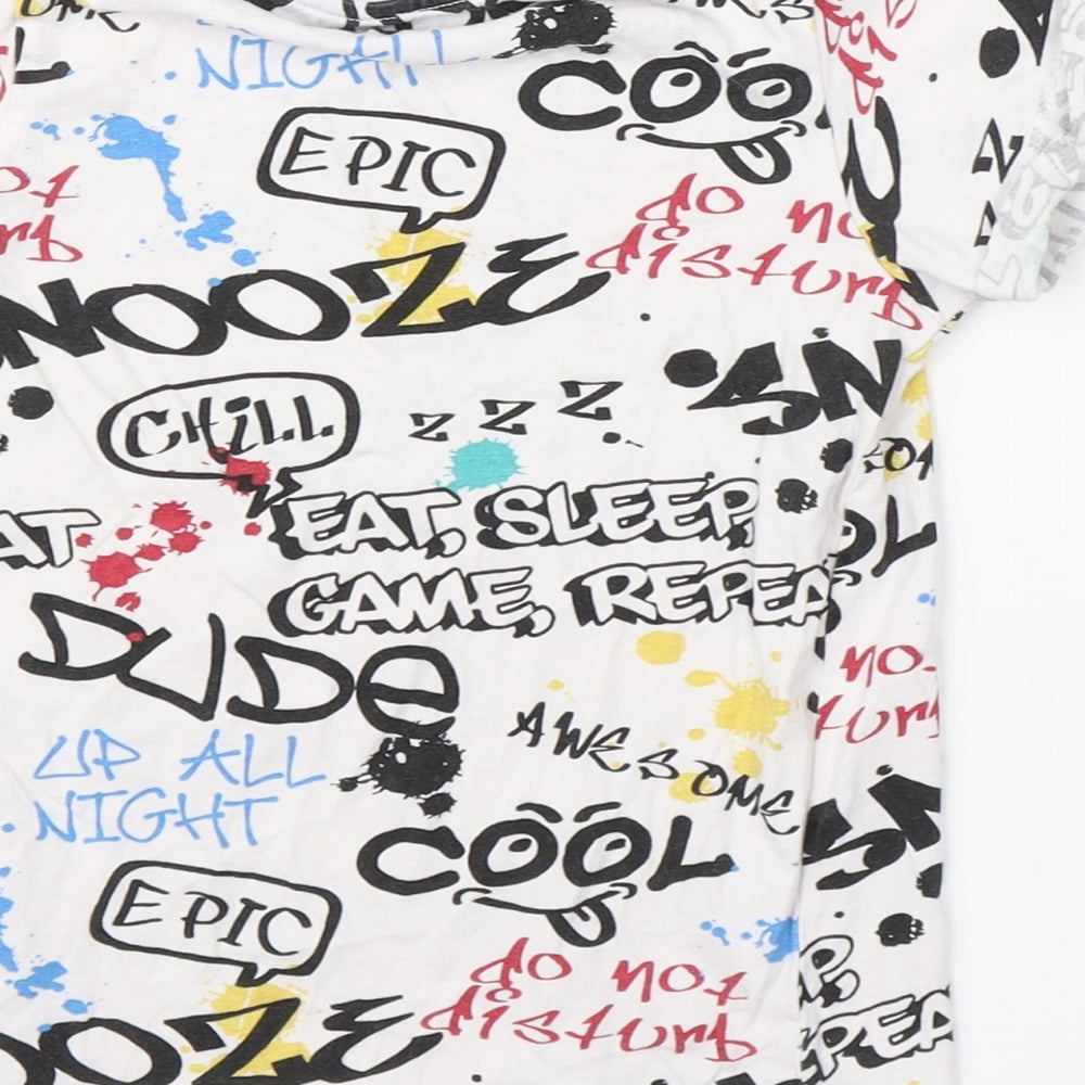 Snooze Boys White Basic T-Shirt Size 6 Years