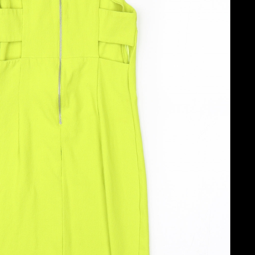 Miss Selfridge Womens Green Pencil Dress Size 6