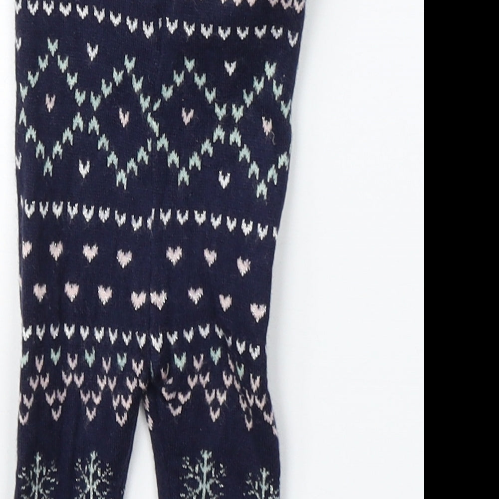 Primark Girls Blue Knit Pyjama Pants Size 0-3 Months