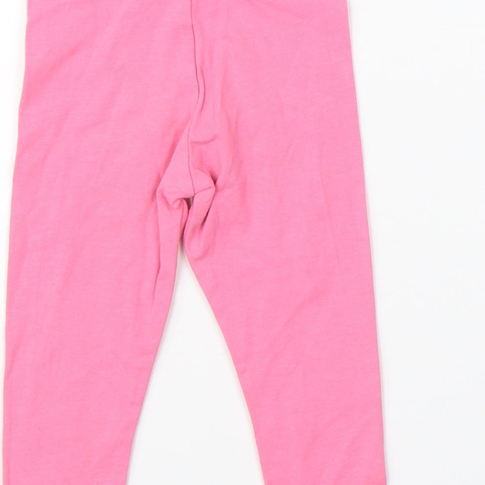 F&F Girls Pink Pyjama Pants Size 6-9 Months