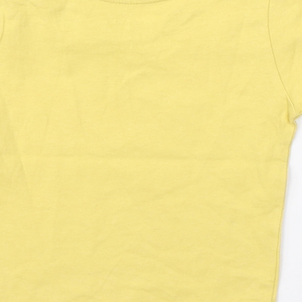 Primark Girls Yellow Basic T-Shirt Size 6-9 Months