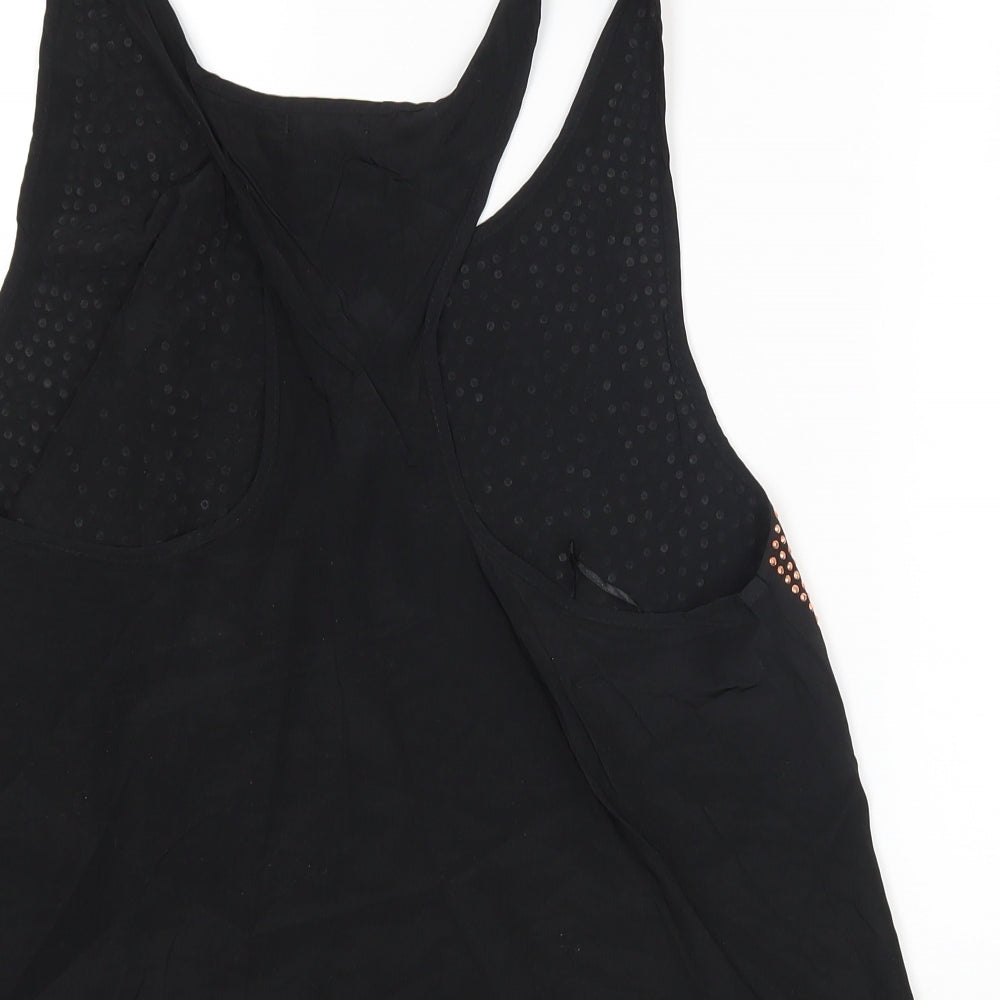 Striking Womens Black Basic Blouse Size M