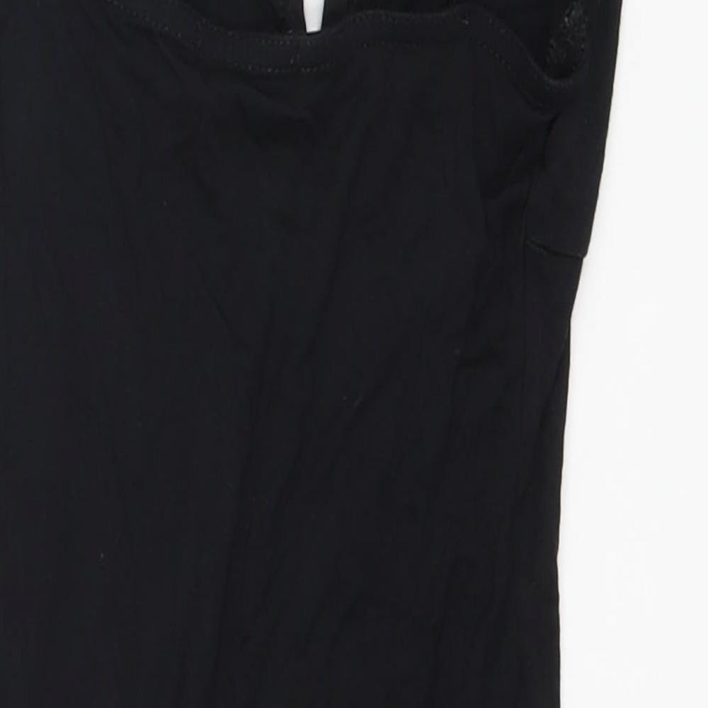 PRETTYLITTLETHING Womens Black Basic Blouse Size 8