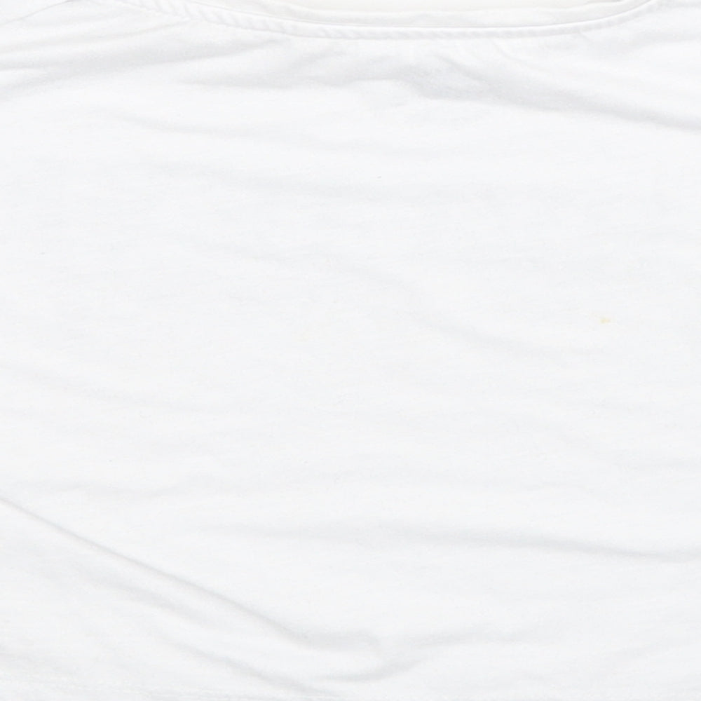 George Girls White Basic T-Shirt Size 3-4 Years