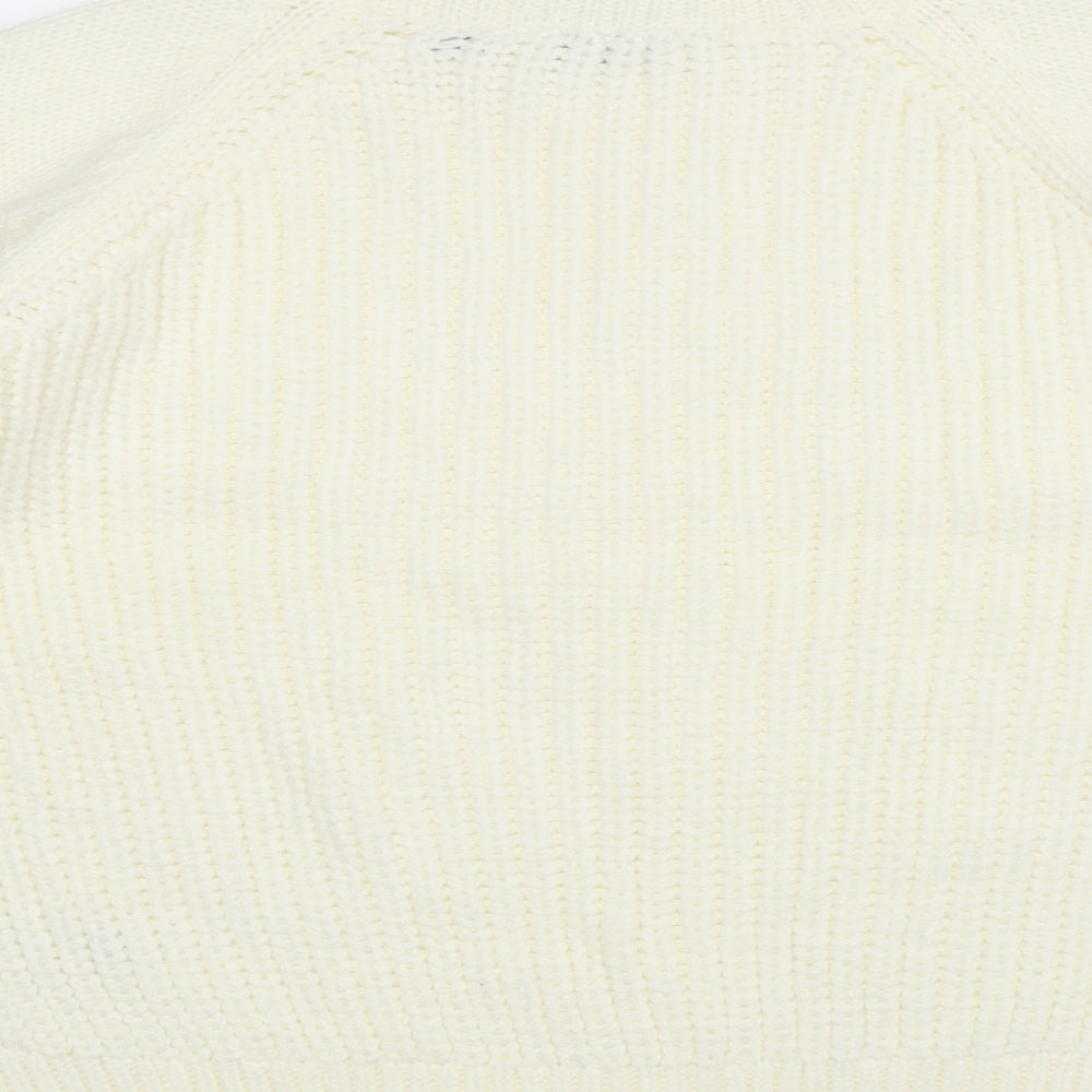 Dorothy Perkins Womens White Pullover Jumper Size 10