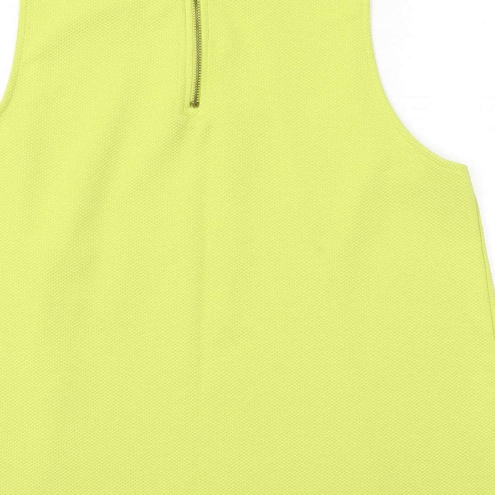 Topshop Womens Yellow Vest Jumper Size 10
