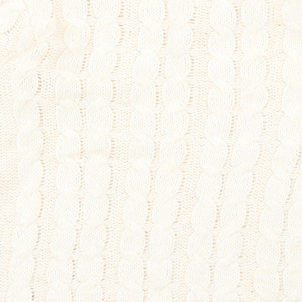 Miss Selfridge Womens White Pullover Jumper Size 6