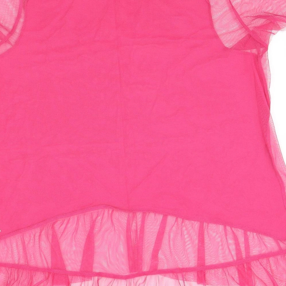 River Island Womens Pink Basic Blouse Size 10 - sheer back