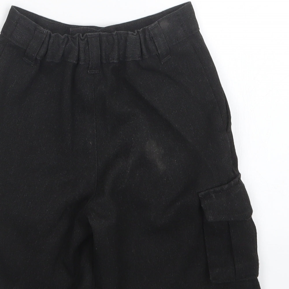 George Boys Black Cropped Trousers Size 3-4 Years
