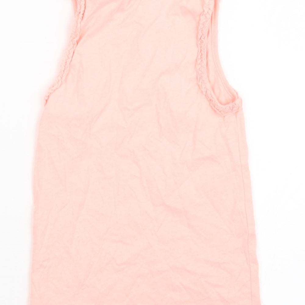 George Girls Pink Basic T-Shirt Size 7-8 Years