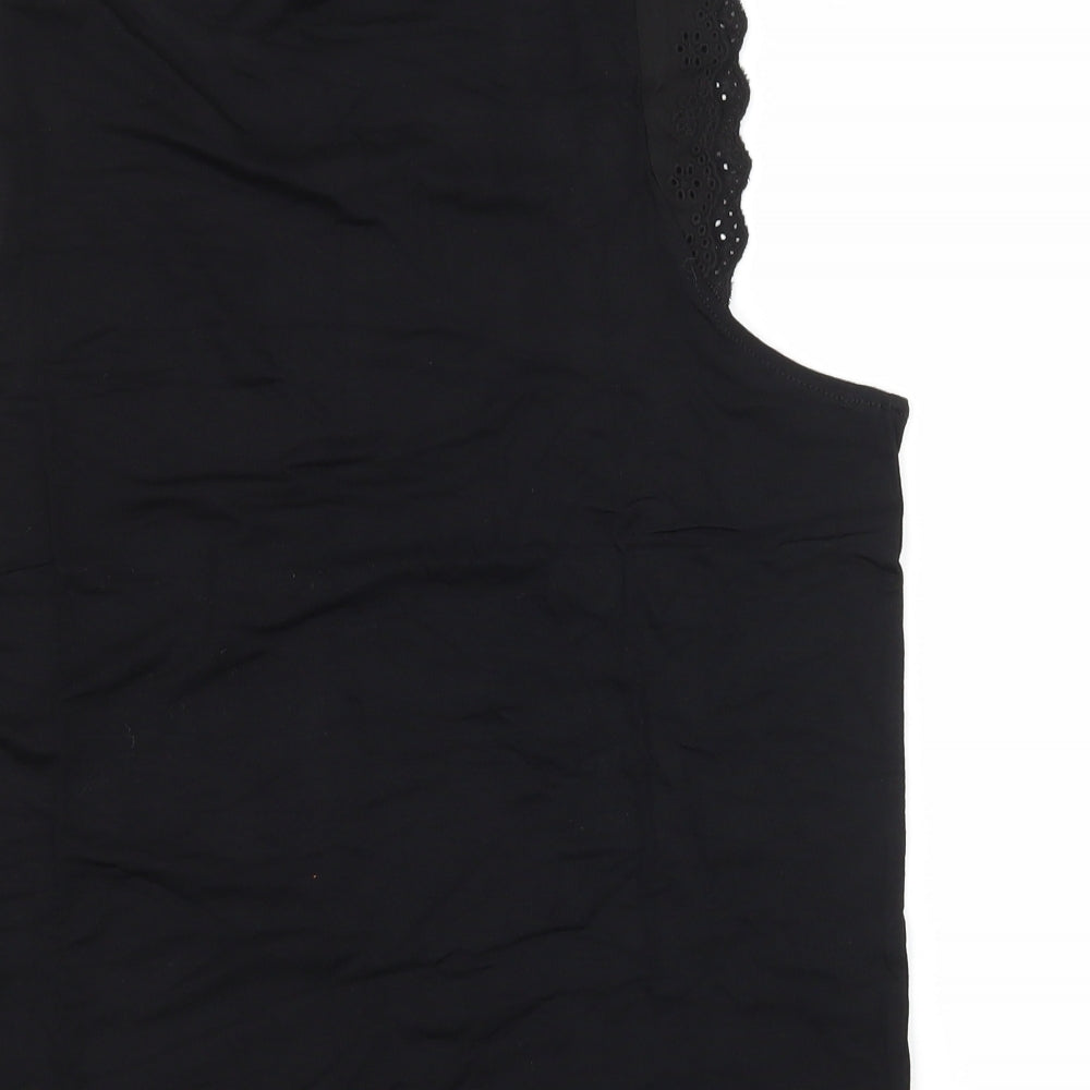 Boohoo Womens Black Jersey Basic Tank Size 12