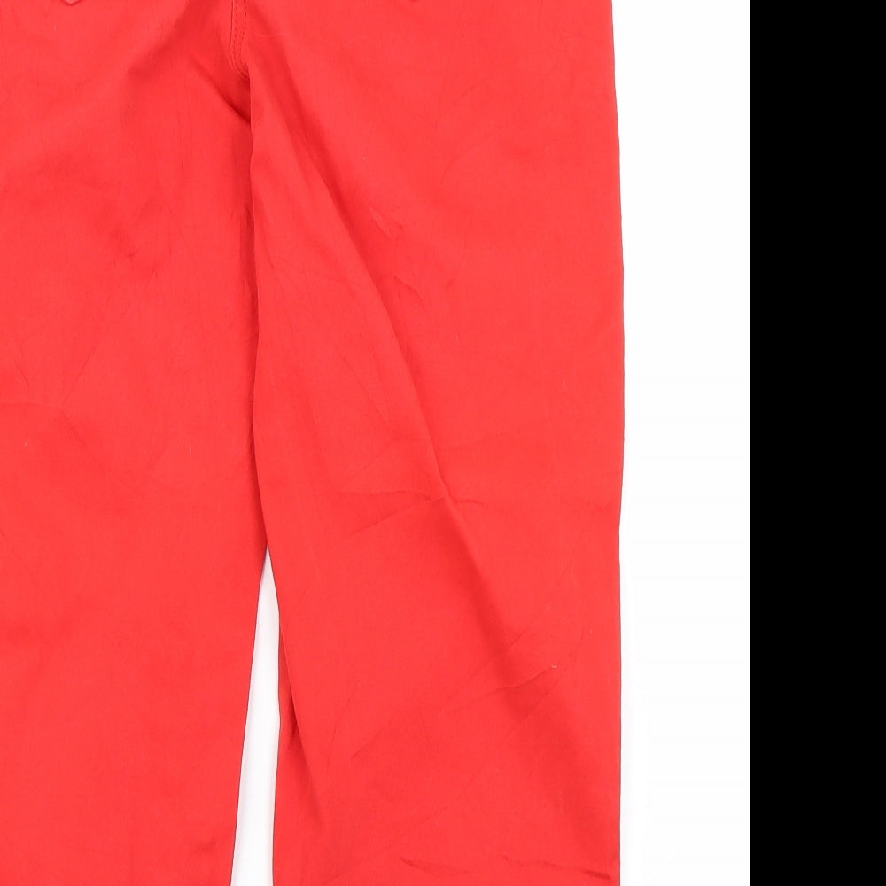 Papaya Womens Red Denim Capri Jeans Size 12 L22 in