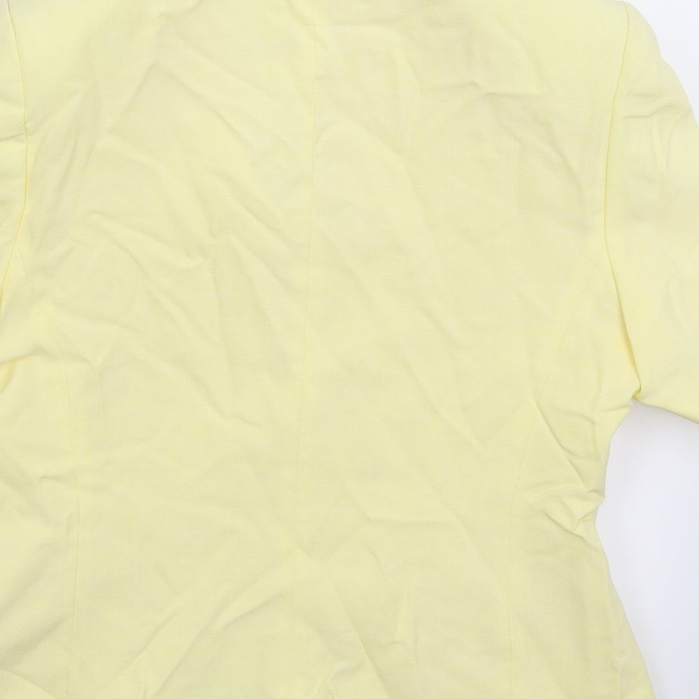 C&A Womens Yellow Jacket Blazer Size 12