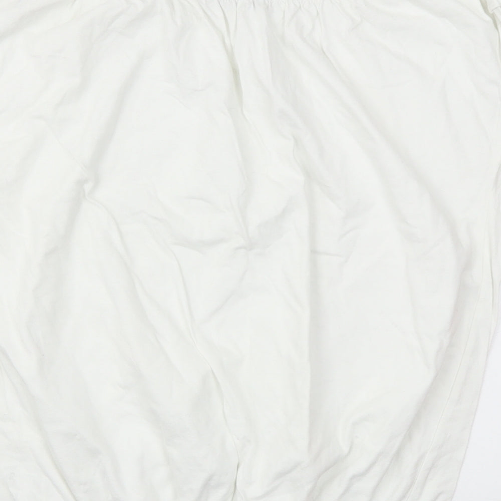 SOUTH Womens White Basic T-Shirt Size 12