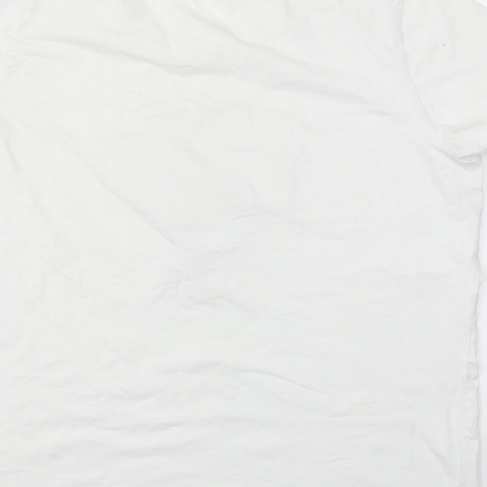 Studio Womens White Basic T-Shirt One Size