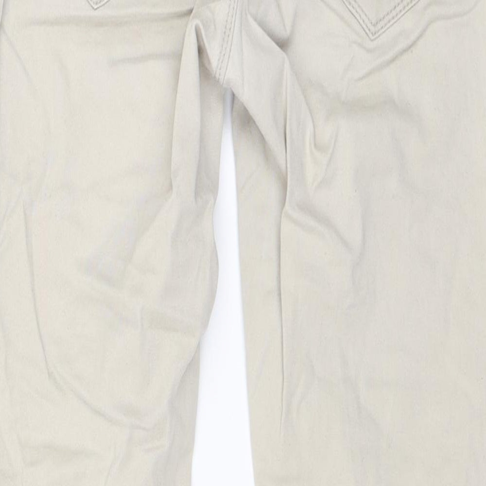 Camaieu Womens Beige Chino Trousers Size S L26 in