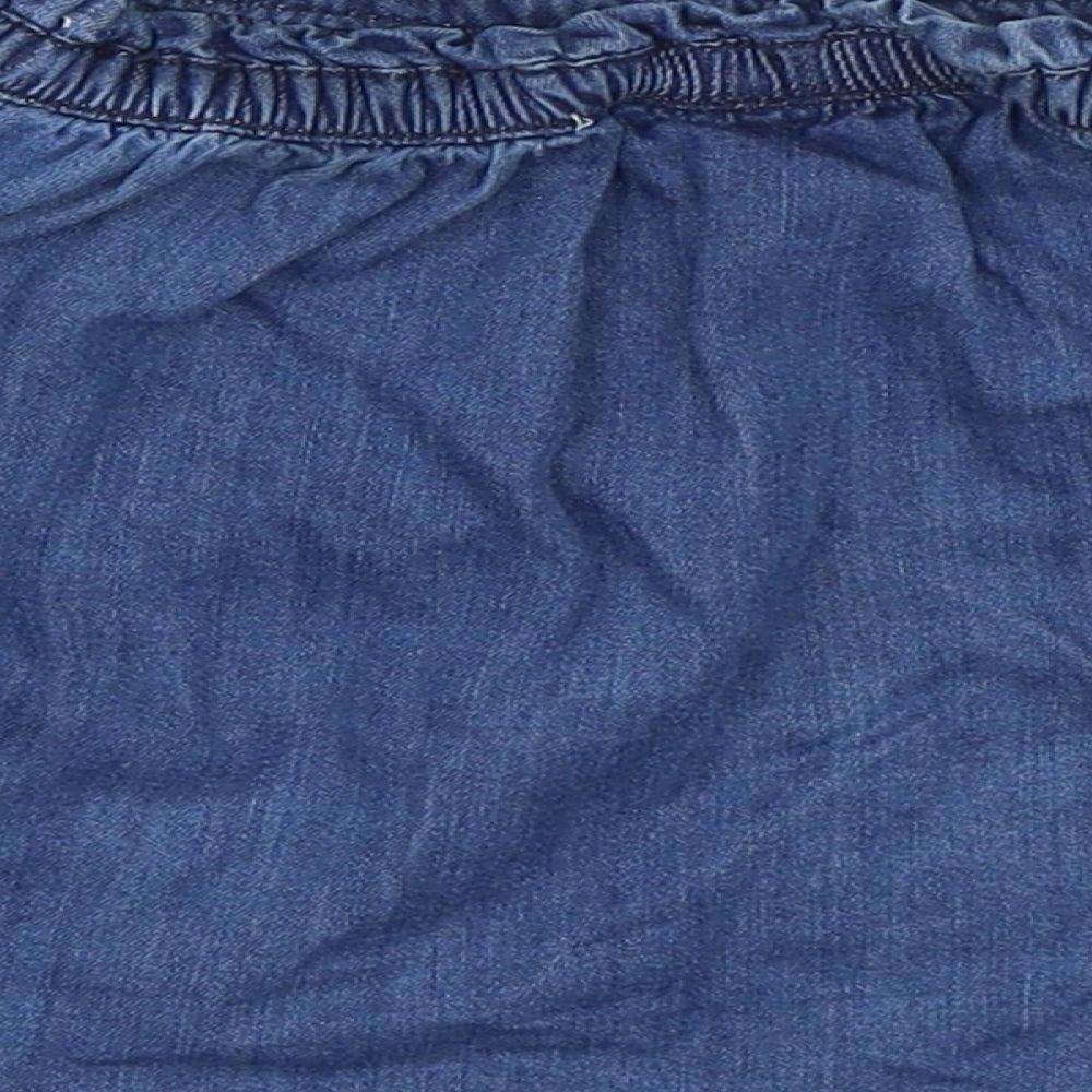 NEXT Girls Blue Denim Skater Skirt Size 2-3 Years