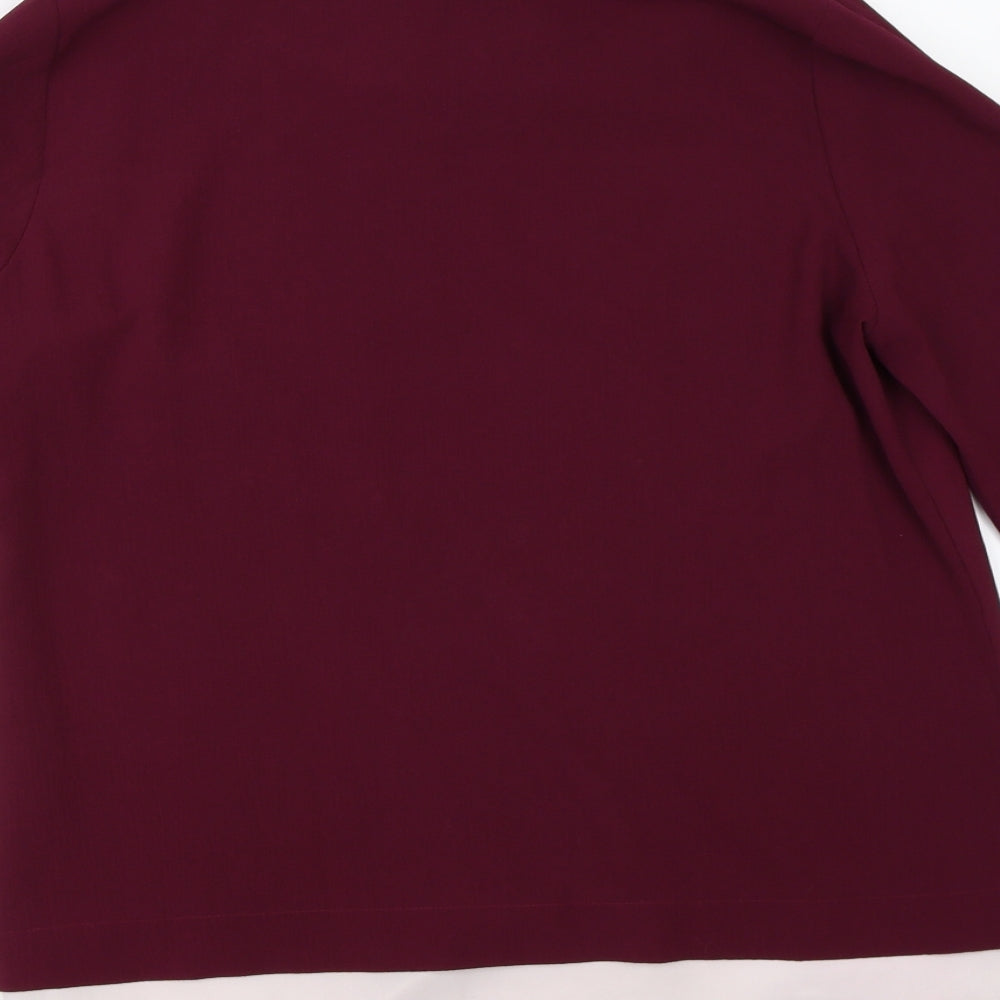 Atmosphere Womens Purple Basic Blouse Size 10