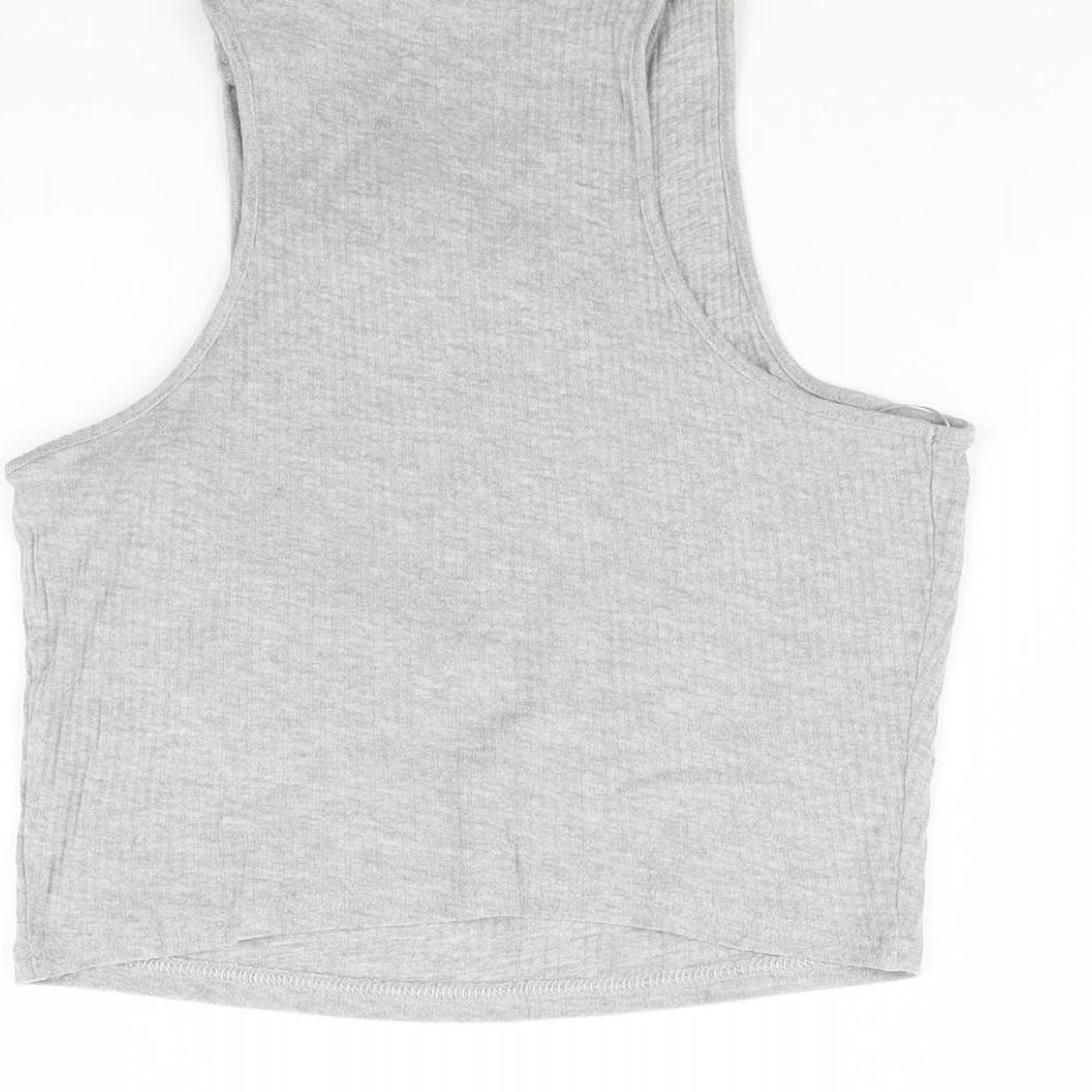 River Island Womens Grey Cropped Tank Size 10
