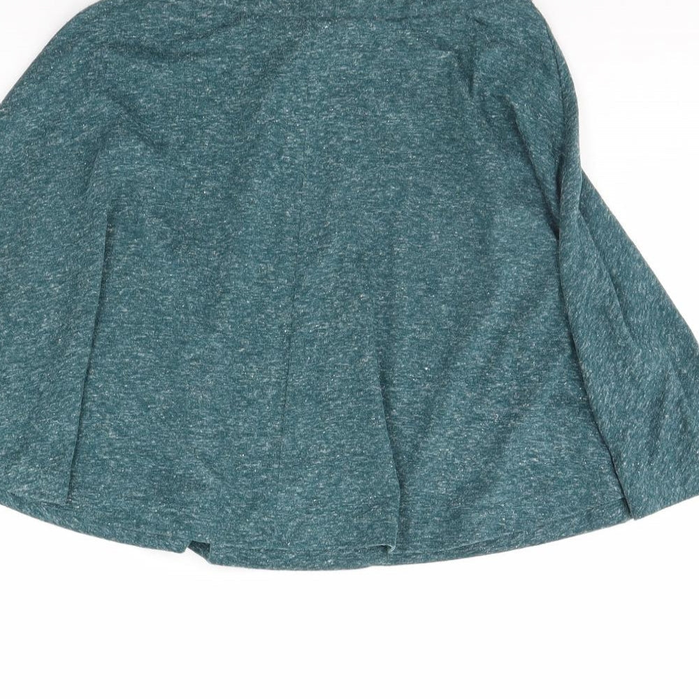 Topshop Womens Green Flare Skirt Size 6