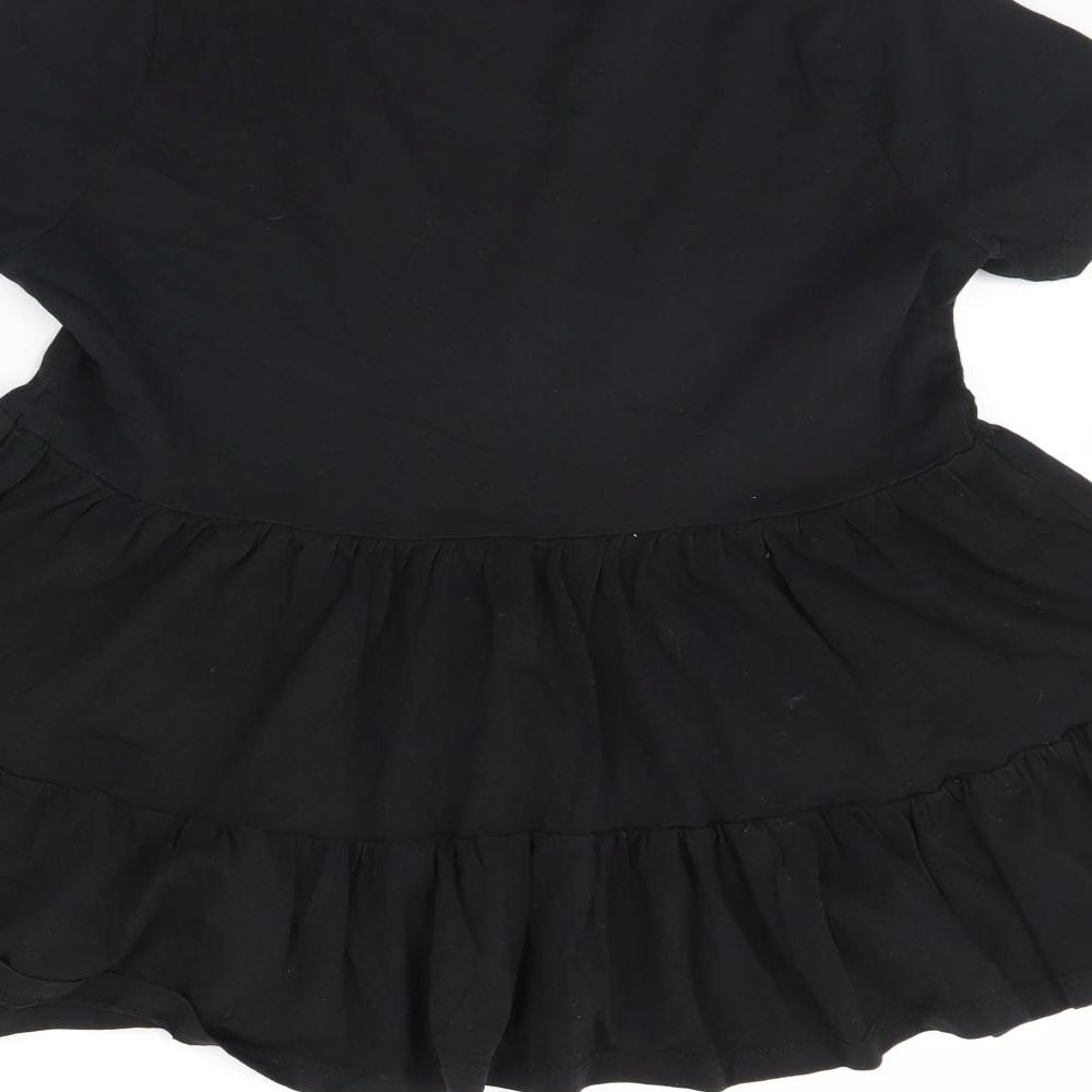 New Look Womens Black Basic Blouse Size 6