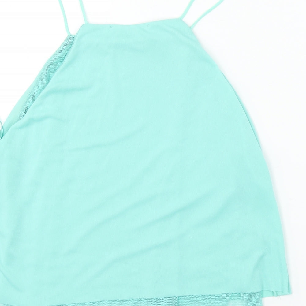 Zara Womens Green Basic Tank Size M